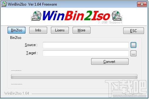 WinBin2Iso,WinBin2Iso Portable Unicode,光盘镜像转换工具,镜像转换