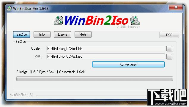 WinBin2Iso,WinBin2Iso Portable Unicode,光盘镜像转换工具,镜像转换
